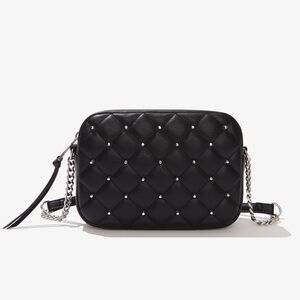 Rebecca Minkoff Quilted Studded Crossbody Black